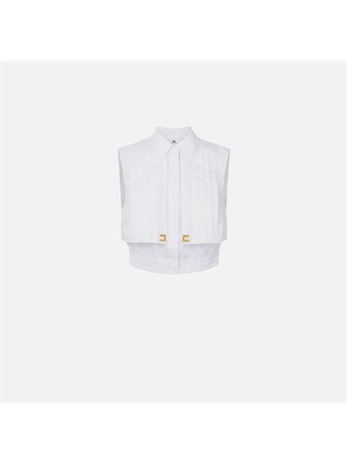 Camicia cropped in popeline con mantellina ELISABETTA FRANCHI | CA05351E251E2100